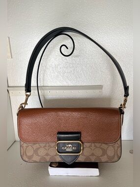 Coach Morgan Shoulder Bag in Colorblock Signature Canvas
